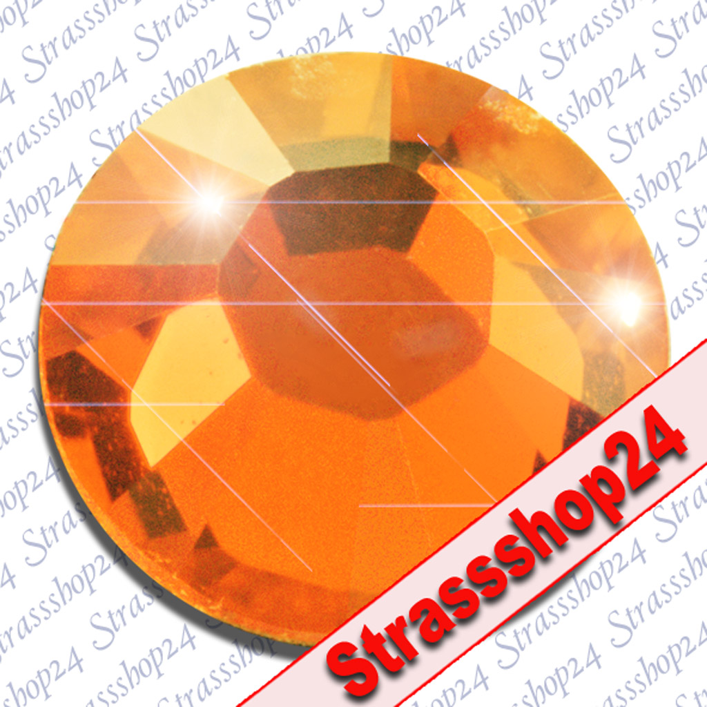 Strass Steine Hotfix Swarovski® Tangerine Ss34 Ø72mm Die Ganze Welt Des Strass 